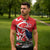 Personalized New Zealand Pukeko Christmas Zipper Polo Shirt Meri Kirihimete Taniko Ponga Koru Red - Polynesian Pride