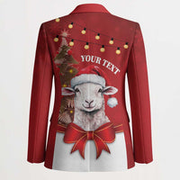 Personalized New Zealand Sheep Christmas Blazer Hipi Meri Kirihimete Silver Fern Xmas Tree - Polynesian Pride