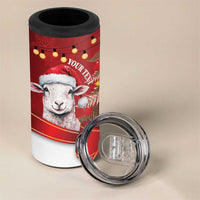 Personalized New Zealand Sheep Christmas 4 in 1 Can Cooler Tumbler Hipi Meri Kirihimete Silver Fern Xmas Tree - Polynesian Pride