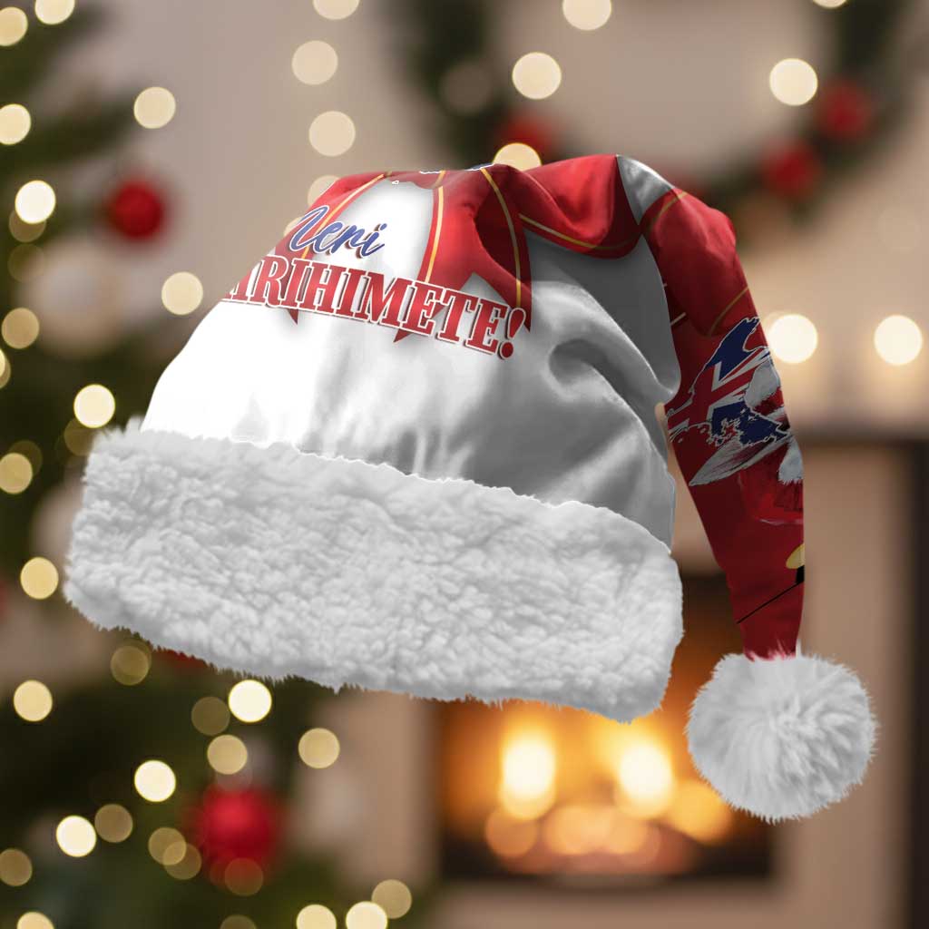 Personalized New Zealand Sheep Christmas Santa Hat Hipi Meri Kirihimete Silver Fern Xmas Tree - Polynesian Pride