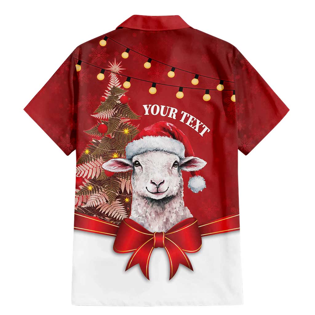 Personalized New Zealand Sheep Christmas Family Matching Mermaid Dress and Hawaiian Shirt Hipi Meri Kirihimete Silver Fern Xmas Tree - Polynesian Pride