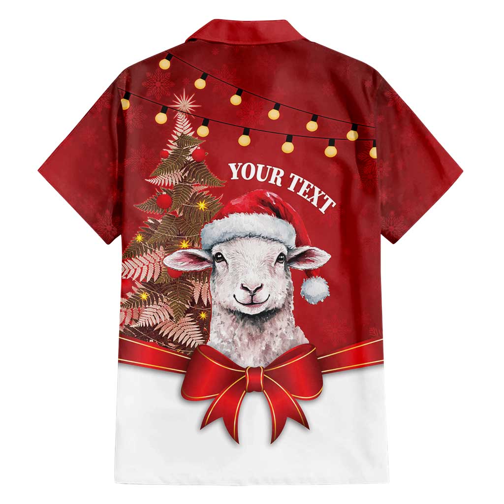 Personalized New Zealand Sheep Christmas Family Matching Off Shoulder Maxi Dress and Hawaiian Shirt Hipi Meri Kirihimete Silver Fern Xmas Tree - Polynesian Pride