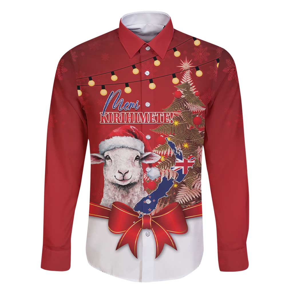 Personalized New Zealand Sheep Christmas Family Matching Short Sleeve Bodycon Dress and Hawaiian Shirt Hipi Meri Kirihimete Silver Fern Xmas Tree - Polynesian Pride