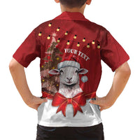 Personalized New Zealand Sheep Christmas Family Matching Summer Maxi Dress and Hawaiian Shirt Hipi Meri Kirihimete Silver Fern Xmas Tree - Polynesian Pride