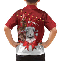 Personalized New Zealand Sheep Christmas Hawaiian Shirt Hipi Meri Kirihimete Silver Fern Xmas Tree - Polynesian Pride