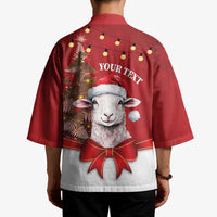 Personalized New Zealand Sheep Christmas Kimono Hipi Meri Kirihimete Silver Fern Xmas Tree - Polynesian Pride