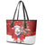Personalized New Zealand Sheep Christmas Leather Tote Bag Hipi Meri Kirihimete Silver Fern Xmas Tree - Polynesian Pride