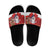 Personalized New Zealand Sheep Christmas Slide Sandals Hipi Meri Kirihimete Silver Fern Xmas Tree - Polynesian Pride