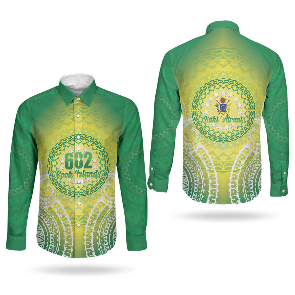 Cook Islands 682 Couples Matching Short Sleeve Bodycon Dress and Long Sleeve Button Shirt Kuki 'Airani Area Code Proud