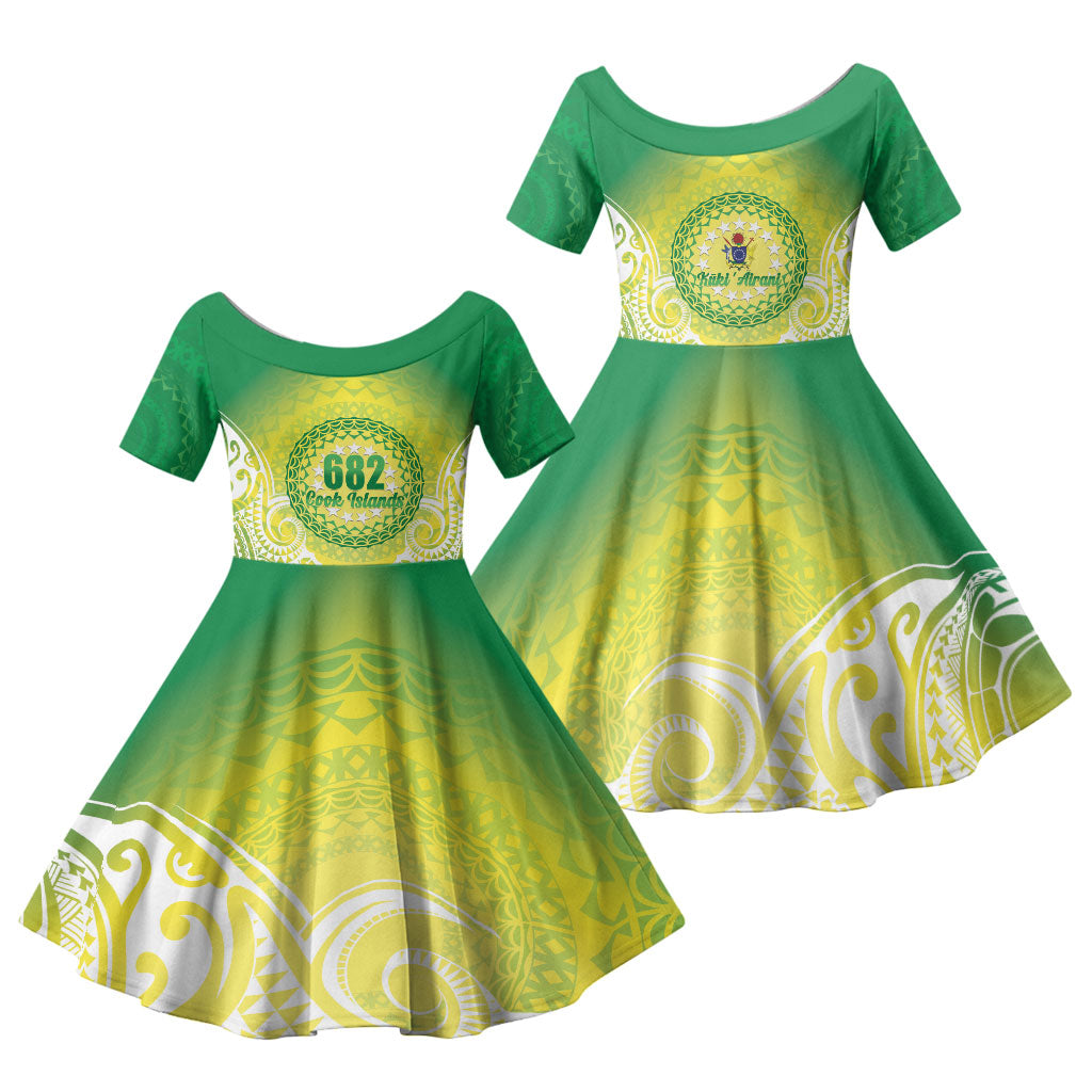 Cook Islands 682 Family Matching Summer Maxi Dress and Hawaiian Shirt Kuki 'Airani Area Code Proud