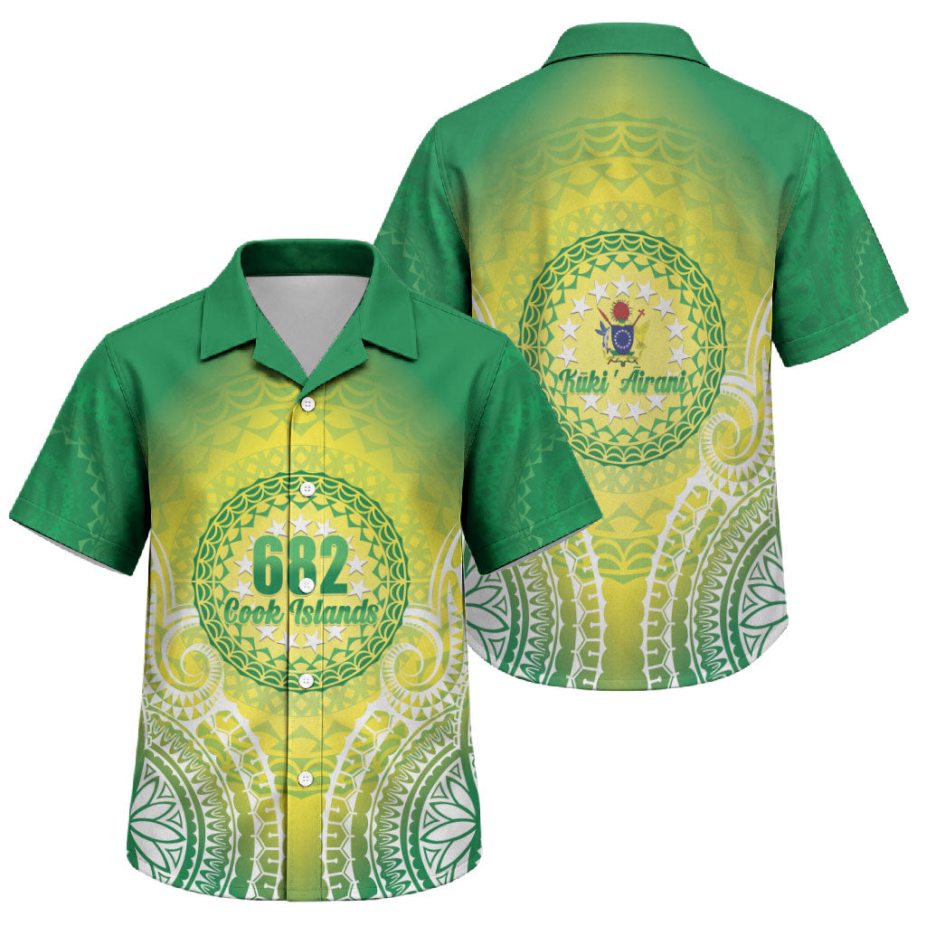 Cook Islands 682 Family Matching Summer Maxi Dress and Hawaiian Shirt Kuki 'Airani Area Code Proud