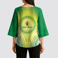 Cook Islands 682 Kimono Sleeve Blouse Kuki 'Airani Area Code Proud