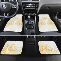 Cook Islands Gospel Day Car Mats Happy Nuku Day Tiare Maori Gold