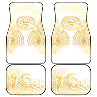Cook Islands Gospel Day Car Mats Happy Nuku Day Tiare Maori Gold