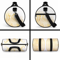 Cook Islands Gospel Day Duffle Bag Happy Nuku Day Tiare Maori Gold