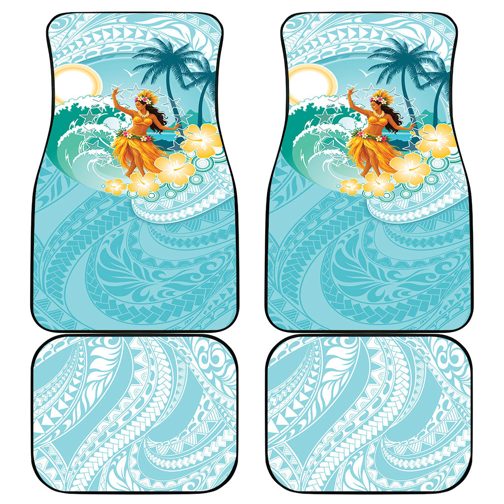 Ura Cook Islands Car Mats Kuki 'Airani Traditional Dance Tropical Vibes