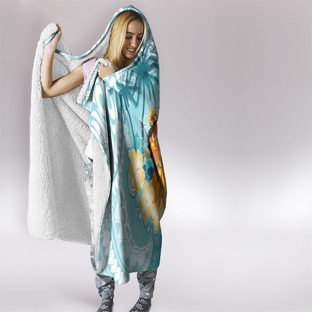 Ura Cook Islands Hooded Blanket Kuki 'Airani Traditional Dance Tropical Vibes