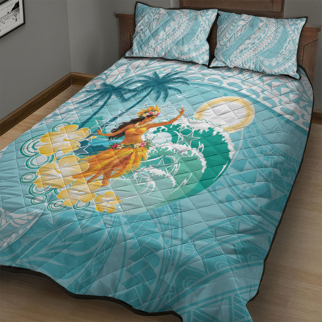 Ura Cook Islands Quilt Bed Set Kuki 'Airani Traditional Dance Tropical Vibes