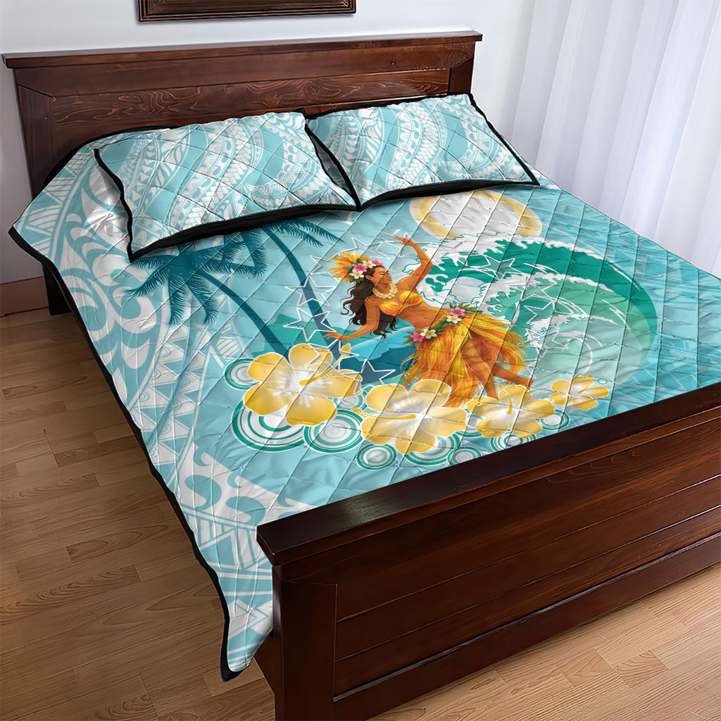 Ura Cook Islands Quilt Bed Set Kuki 'Airani Traditional Dance Tropical Vibes