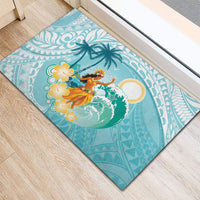Ura Cook Islands Rubber Doormat Kuki 'Airani Traditional Dance Tropical Vibes