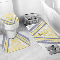 Peniamina Gospel Day Niue Bathroom Set Cross Dove Hiapo Pattern Yellow