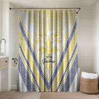 Peniamina Gospel Day Niue Bathroom Set Cross Dove Hiapo Pattern Yellow