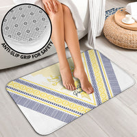Peniamina Gospel Day Niue Bathroom Set Cross Dove Hiapo Pattern Yellow