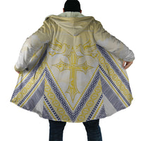 Peniamina Gospel Day Niue Cloak Cross Dove Hiapo Pattern Yellow