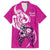 Personalised Polynesia Breast Cancer Awareness Family Matching Short Sleeve Bodycon Dress and Hawaiian Shirt Think Pink Polynesian Ribbon White Version LT14 Dad's Shirt - Short Sleeve Pink - Polynesian Pride