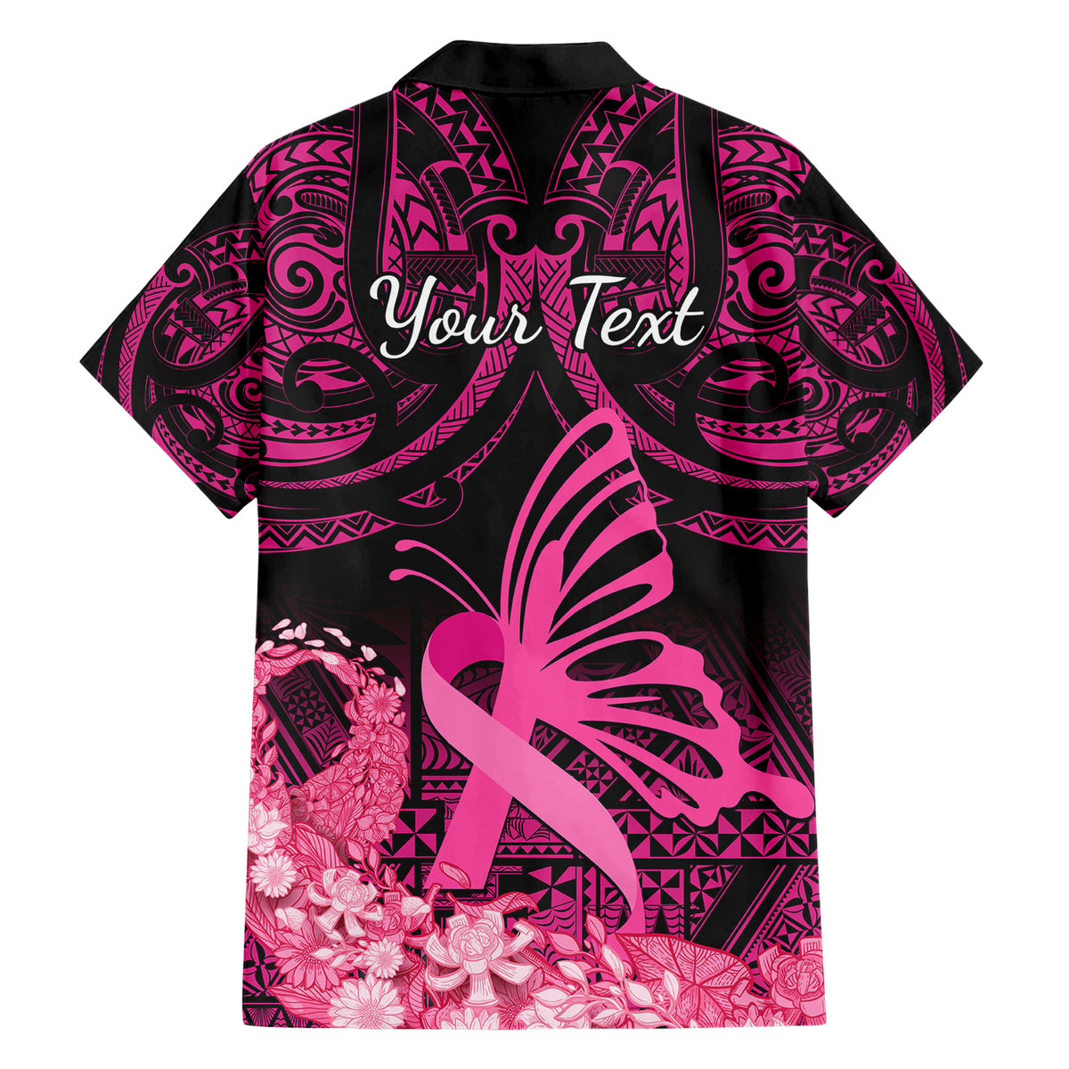 presonalised-tonga-breast-cancer-awareness-hawaiian-shirt-pink-ribbon-brave-strong-warrior-tongan-ngatu-pattern