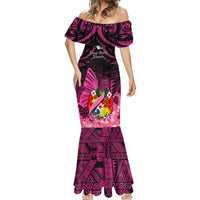 presonalised-tonga-breast-cancer-awareness-mermaid-dress-pink-ribbon-brave-strong-warrior-tongan-ngatu-pattern
