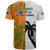 Fiji And Australia Rugby T Shirt 2023 World Cup Aboriginal Mix Tapa Pattern LT14 - Polynesian Pride