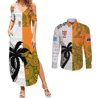 custom-fiji-and-australia-rugby-couples-matching-summer-maxi-dress-and-long-sleeve-button-shirts-2023-world-cup-aboriginal-mix-tapa-pattern