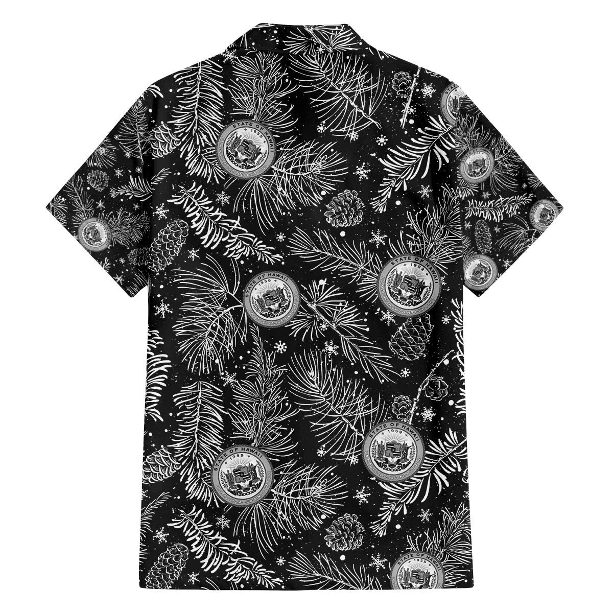 Hawaii Christmas Family Matching Off Shoulder Long Sleeve Dress and Hawaiian Shirt Tropical Style With Coat Of Arms LT14 - Polynesian Pride