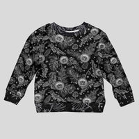 Hawaii Christmas Kid Ugly Christmas Sweater Tropical Style With Coat Of Arms LT14 Kid Black - Polynesian Pride