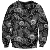 Hawaii Christmas Sweatshirt Tropical Style With Coat Of Arms LT14 Unisex Black - Polynesian Pride