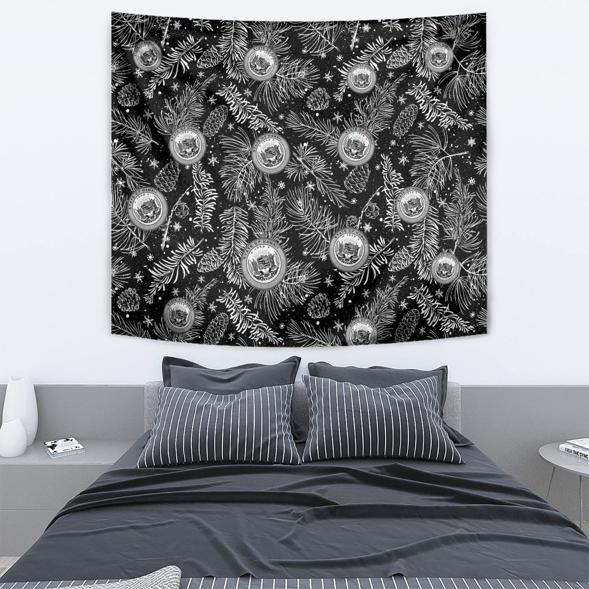 Hawaii Christmas Tapestry Tropical Style With Coat Of Arms LT14 - Polynesian Pride