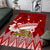 Tonga King Tupou I Day Area Rug Tongan Ngatu Pattern With Crown LT14 Red - Polynesian Pride