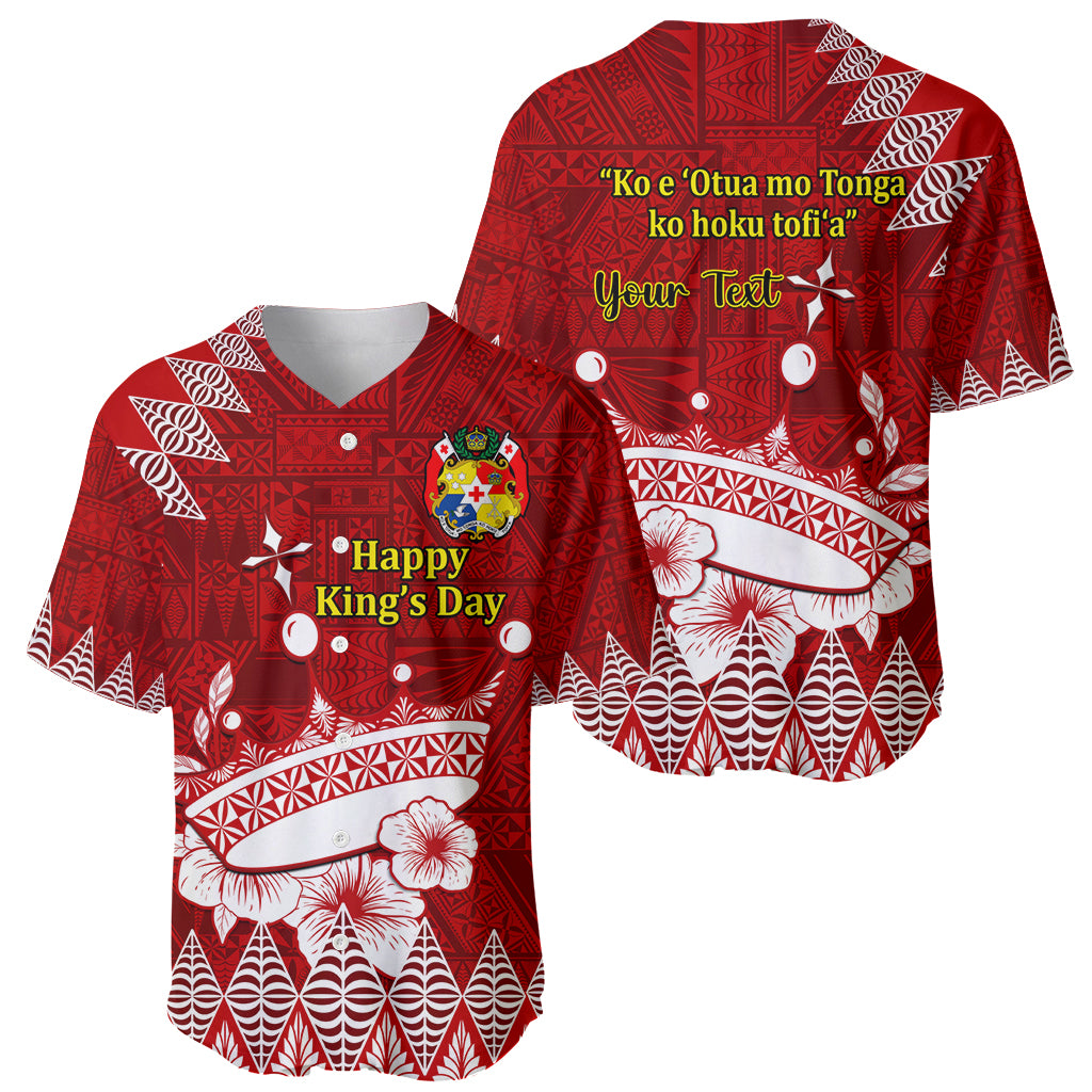 Personalised Tonga King Tupou I Day Baseball Jersey Tongan Ngatu Pattern With Crown LT14 - Polynesian Pride