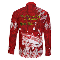 Personalised Tonga King Tupou I Day Family Matching Off Shoulder Short Dress and Hawaiian Shirt Tongan Ngatu Pattern With Crown LT14 - Polynesian Pride