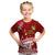 Personalised Tonga King Tupou I Day Kid T Shirt Tongan Ngatu Pattern With Crown LT14 Red - Polynesian Pride