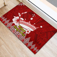 Tonga King Tupou I Day Rubber Doormat Tongan Ngatu Pattern With Crown LT14 - Polynesian Pride