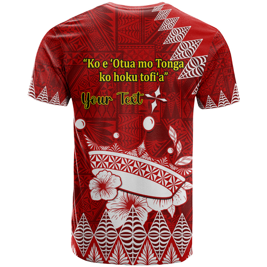 Personalised Tonga King Tupou I Day T Shirt Tongan Ngatu Pattern With Crown LT14 - Polynesian Pride