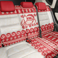 Red Mele Kalikimaka Hawaii Back Car Seat Cover Funny Ho Ho Ho Santa Shaka - Polynesian Pride