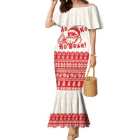 Red Mele Kalikimaka Hawaii Mermaid Dress Funny Ho Ho Ho Santa Shaka - Polynesian Pride