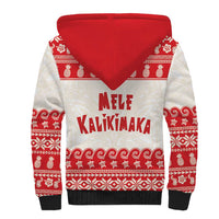 Red Mele Kalikimaka Hawaii Sherpa Hoodie Funny Ho Ho Ho Santa Shaka - Polynesian Pride