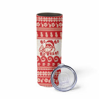Red Mele Kalikimaka Hawaii Skinny Tumbler Funny Ho Ho Ho Santa Shaka - Polynesian Pride