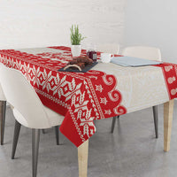 Red Mele Kalikimaka Hawaii Tablecloth Funny Ho Ho Ho Santa Shaka - Polynesian Pride