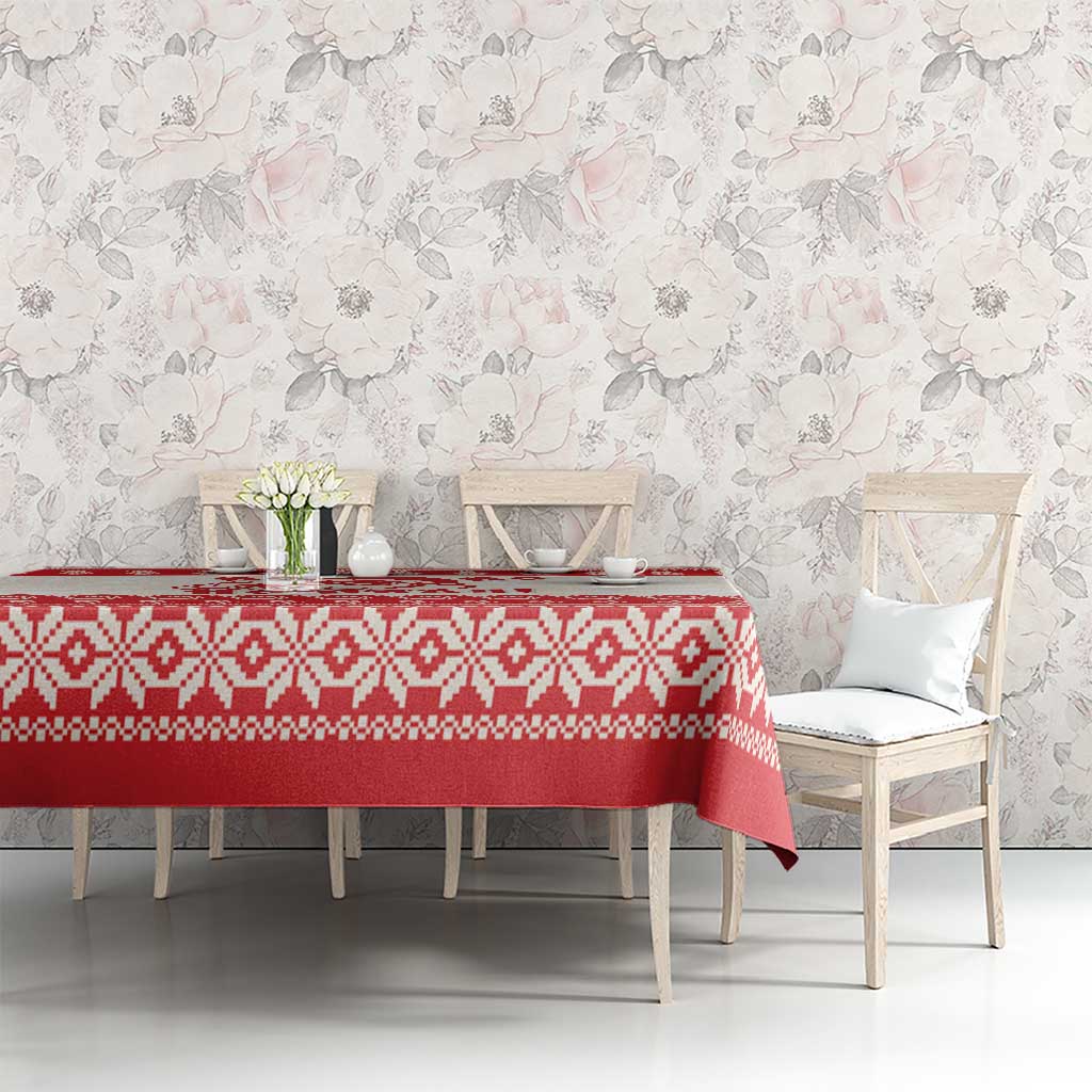 Red Mele Kalikimaka Hawaii Tablecloth Funny Ho Ho Ho Santa Shaka - Polynesian Pride