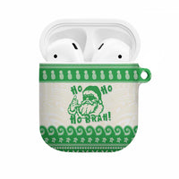 Green Mele Kalikimaka Hawaii AirPods Case Funny Ho Ho Ho Santa Shaka - Polynesian Pride